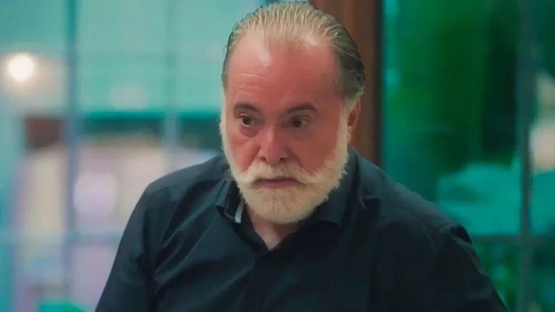 O personagem de Tony Ramos questionou Agatha sobre a paternidade de Caio - Imagem: reprodução TV Globo