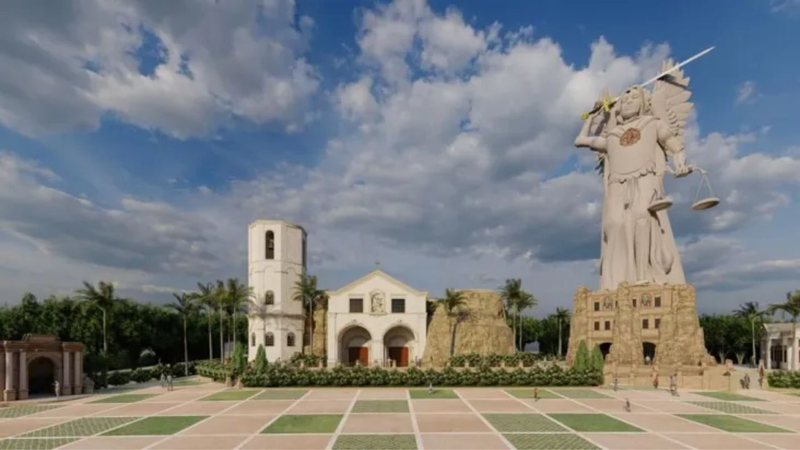 Estátua de São Miguel Arcanjo será o maior monumento religioso do mundo - Divulgação/Prefeitura de São Miguel Arcanjo