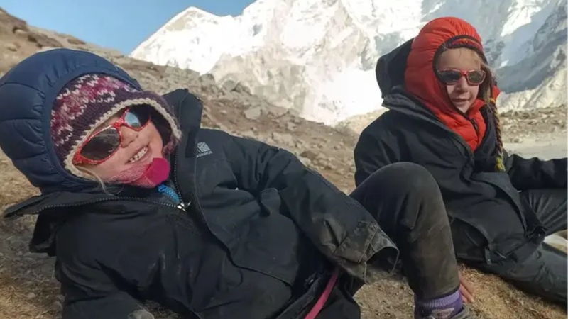 A pequena que bateu o record mundial no Evereste. - Reprodução / Instagram