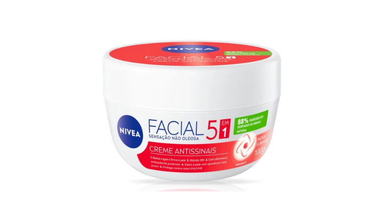 Veja se o Creme Nivea Antissinais 5 em 1 vale a pena. - Reprodução / Divulgação