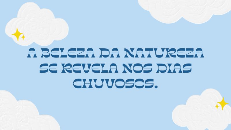 frases para dias de chuva